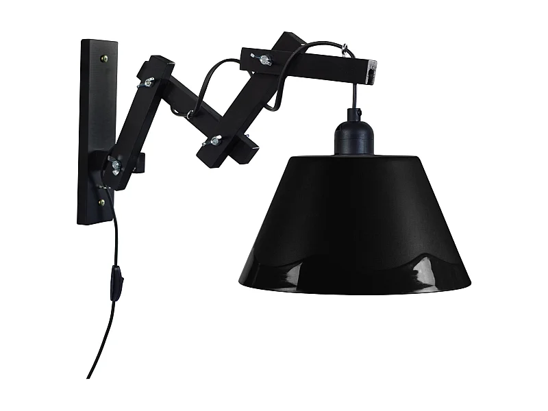 Applique TOSEL ,bois, Noir ,H55xD40xP40cm