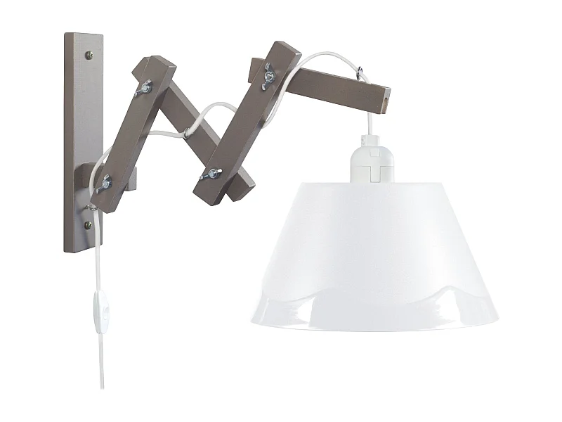 Applique TOSEL ,bois,Gris ,H55xD 40x P 40cm