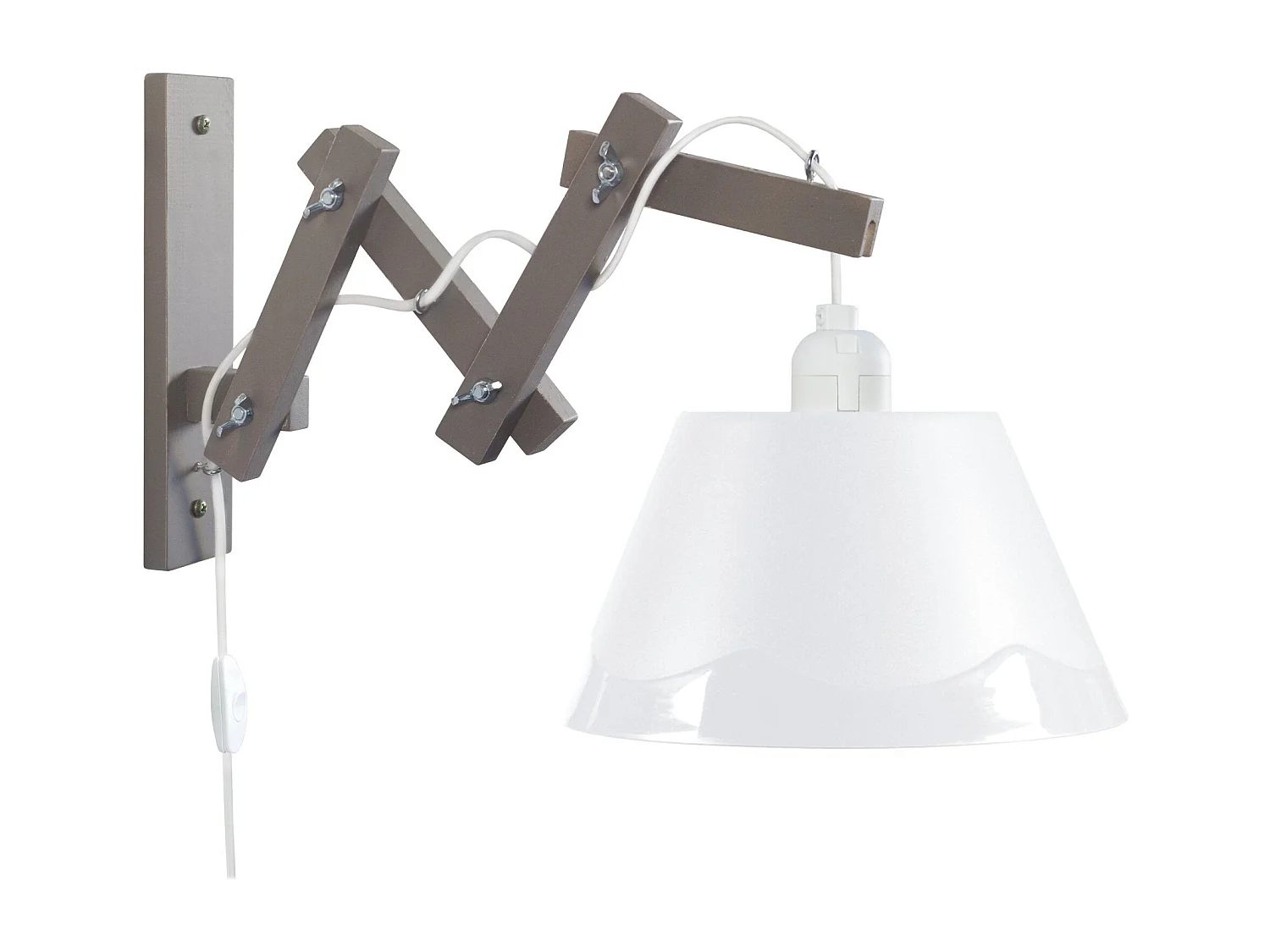 Applique TOSEL ,bois,Gris ,H55xD 40x P 40cm