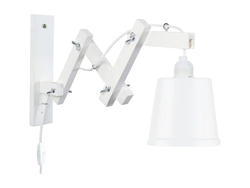 Applique TOSEL ,bois,Blanc ,H55xD40xP40cm
