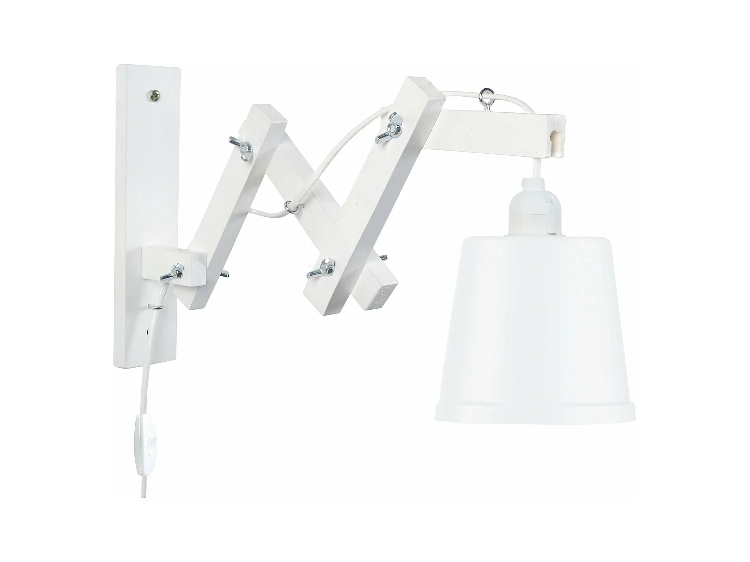 Aplique TOSEL ,madera ,Blanco,A55xD40xP40cm