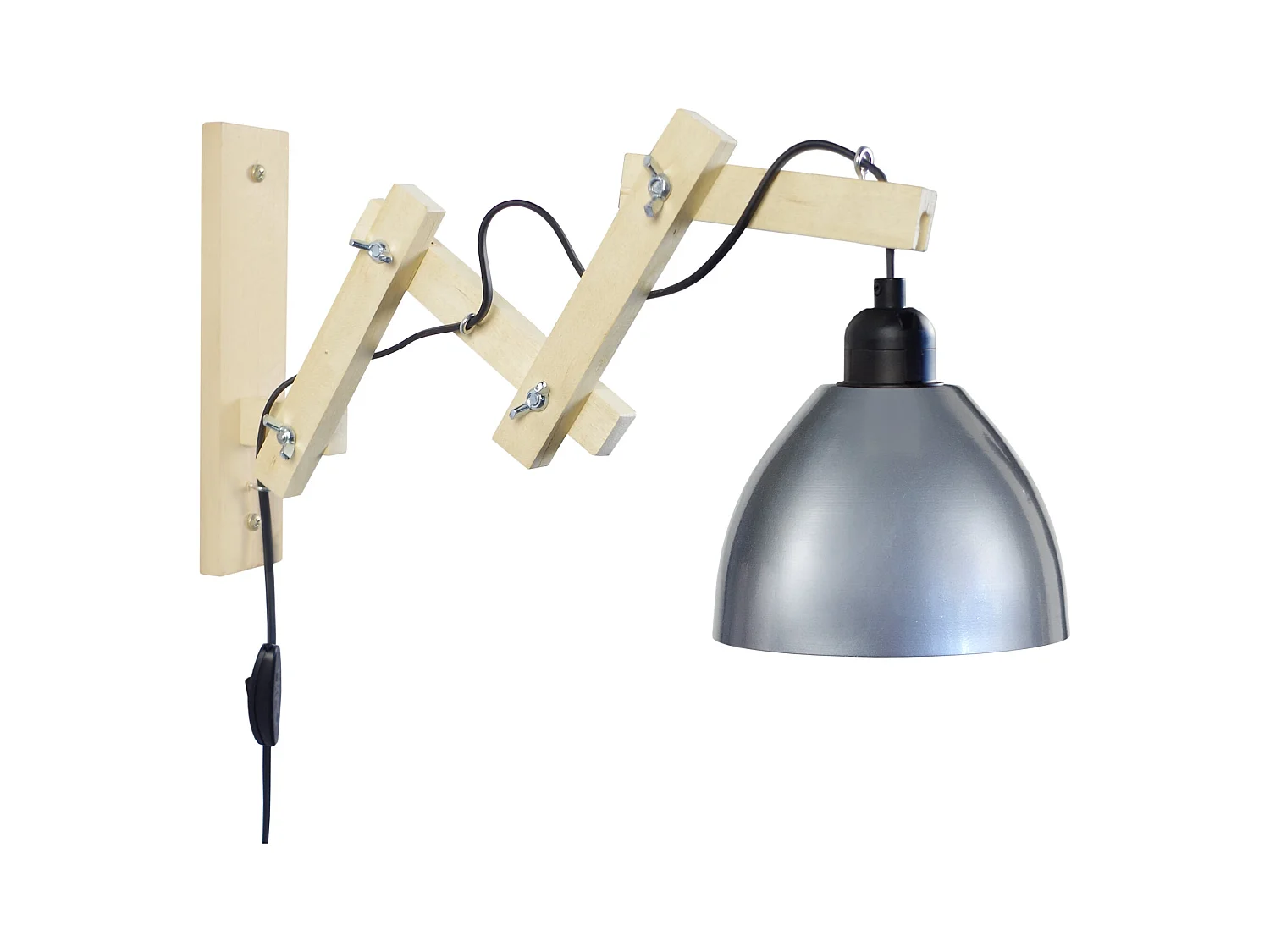 Applique TOSEL ,bois,naturel, H 55xD40x P 40cm