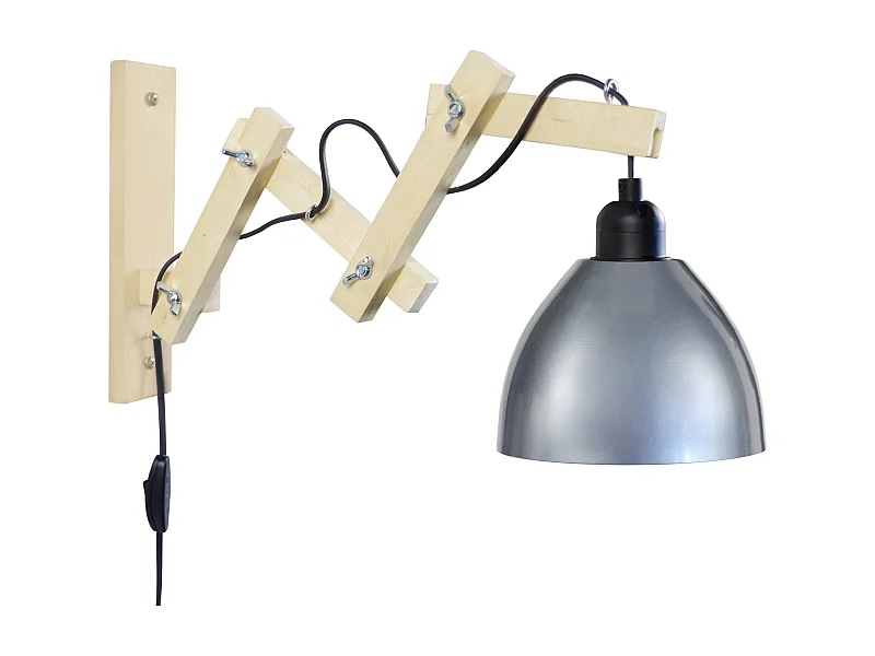 Applique TOSEL ,bois,naturel, H 55xD40x P 40cm