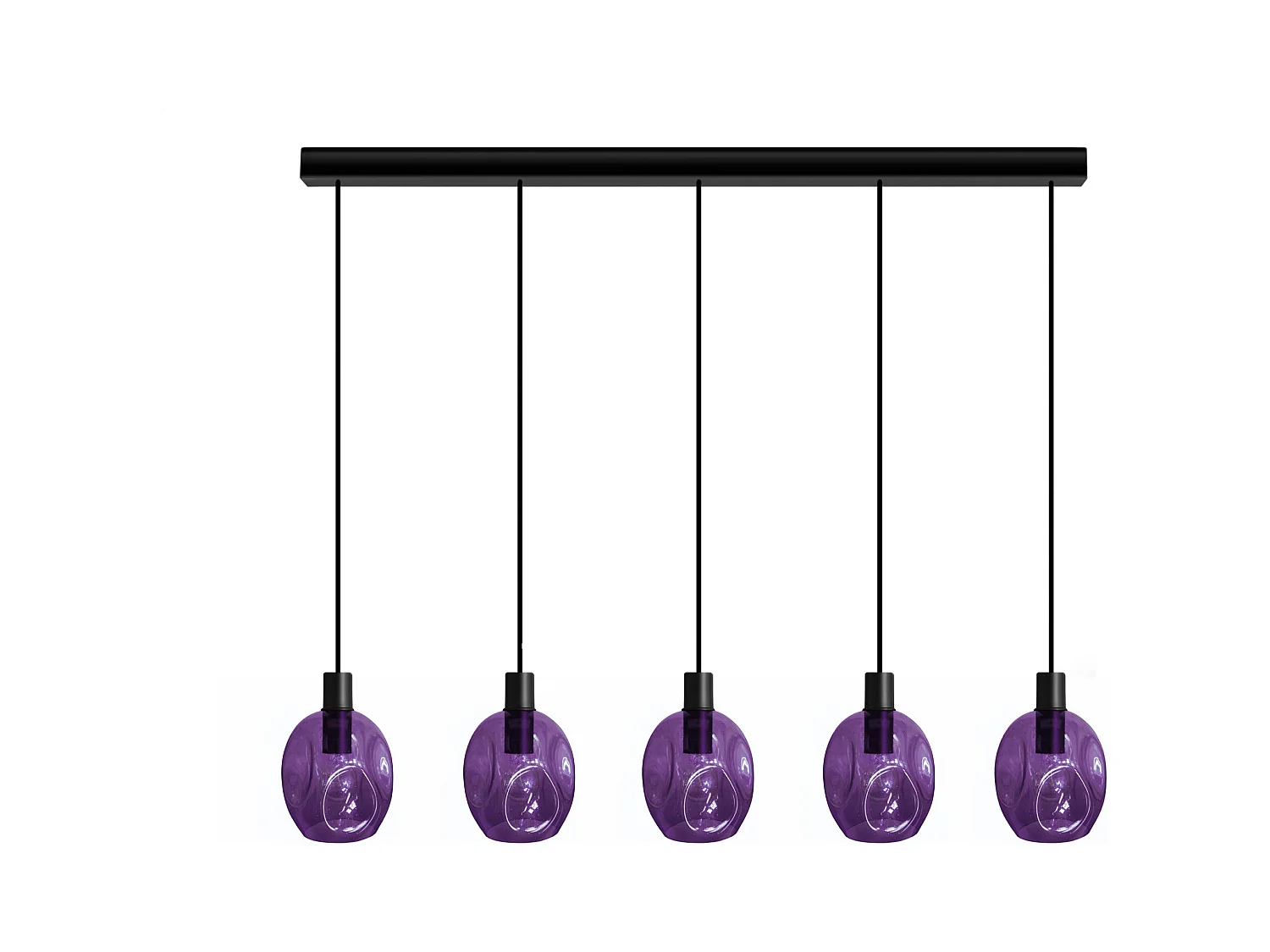 Lustre TOSEL ,métal,Violet ,P100xD20xD Hcm