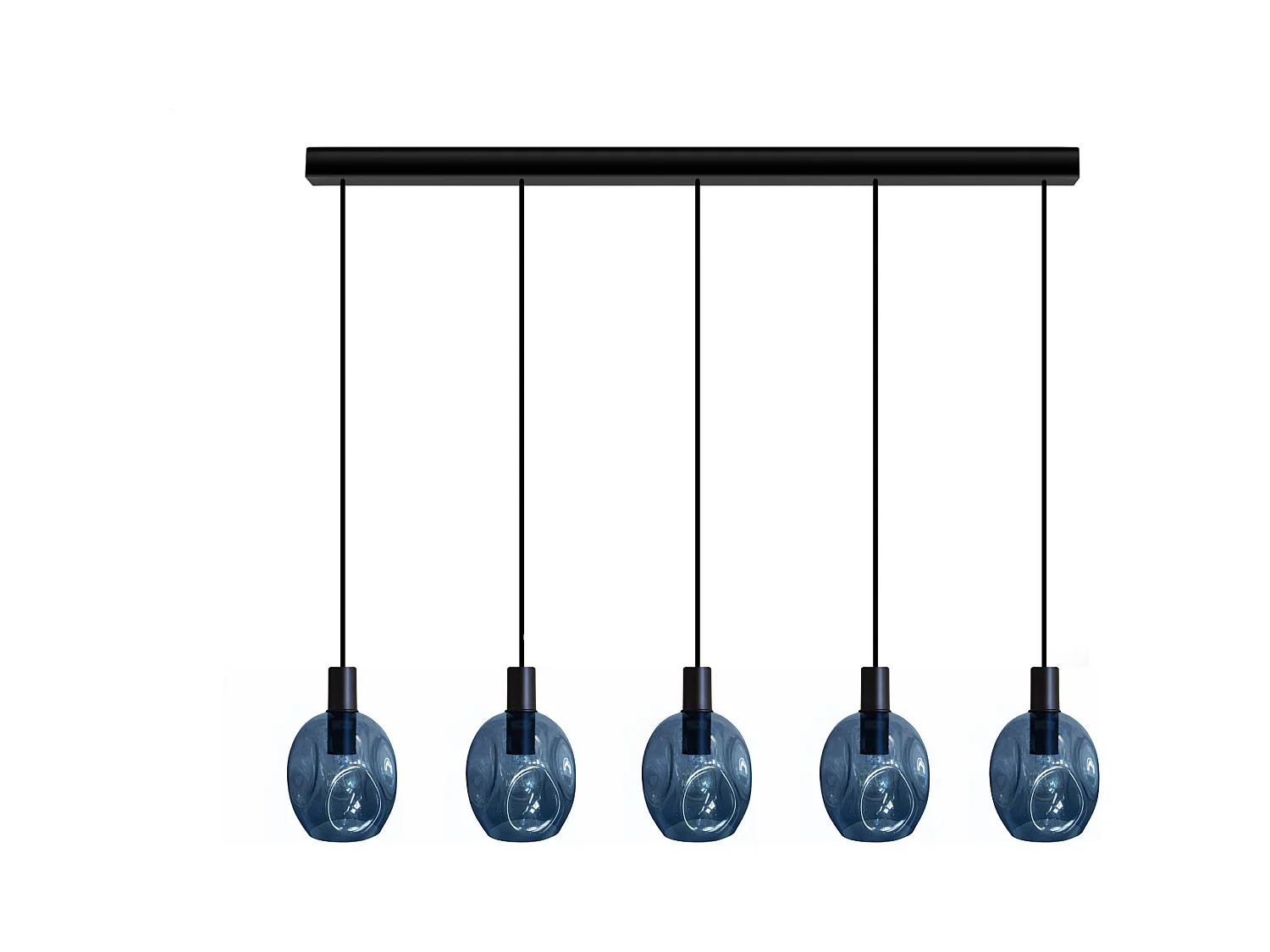 Lustre TOSEL ,métal,Bleu,P100xD20x DH  cm