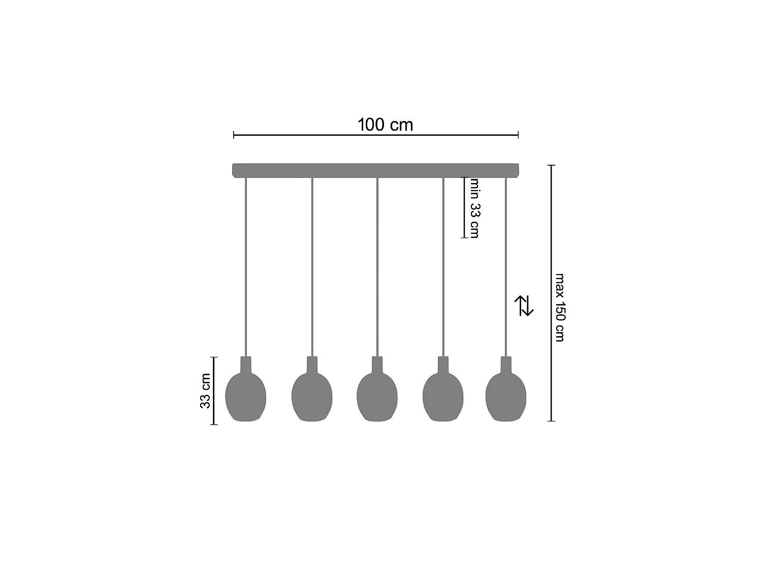 Lustre TOSEL ,métal,Bleu,P100xD20x DH  cm
