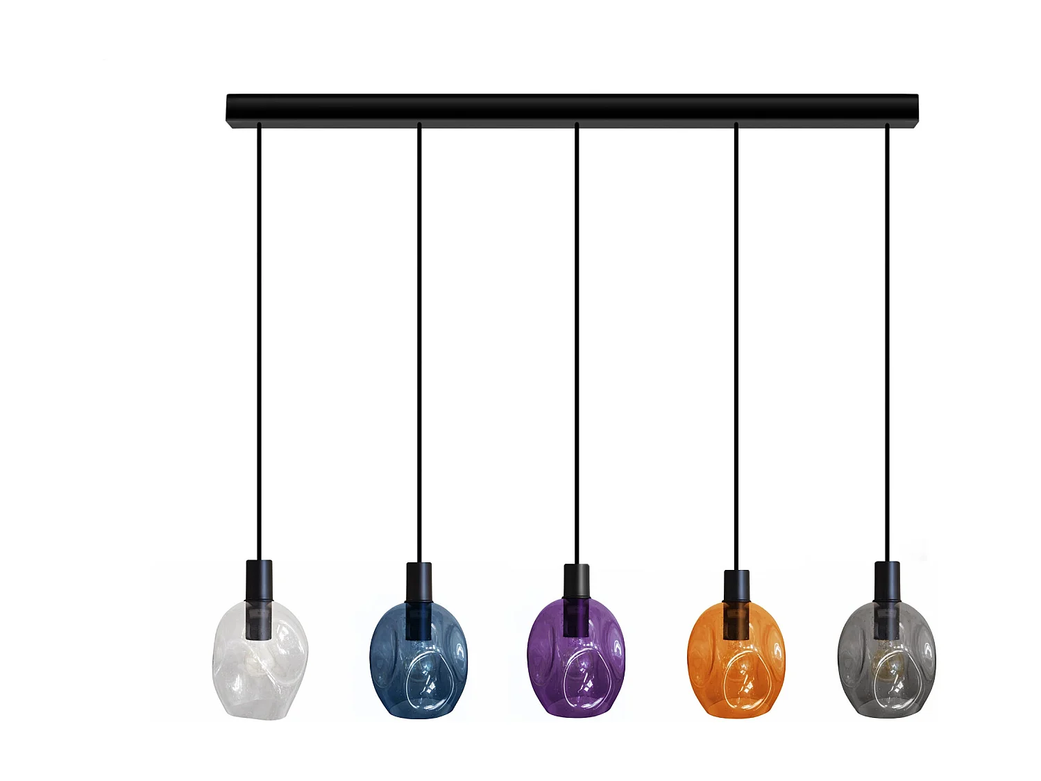 Suspensão TOSEL  VINGOLF vidro bar claro D60 x  H100  cm