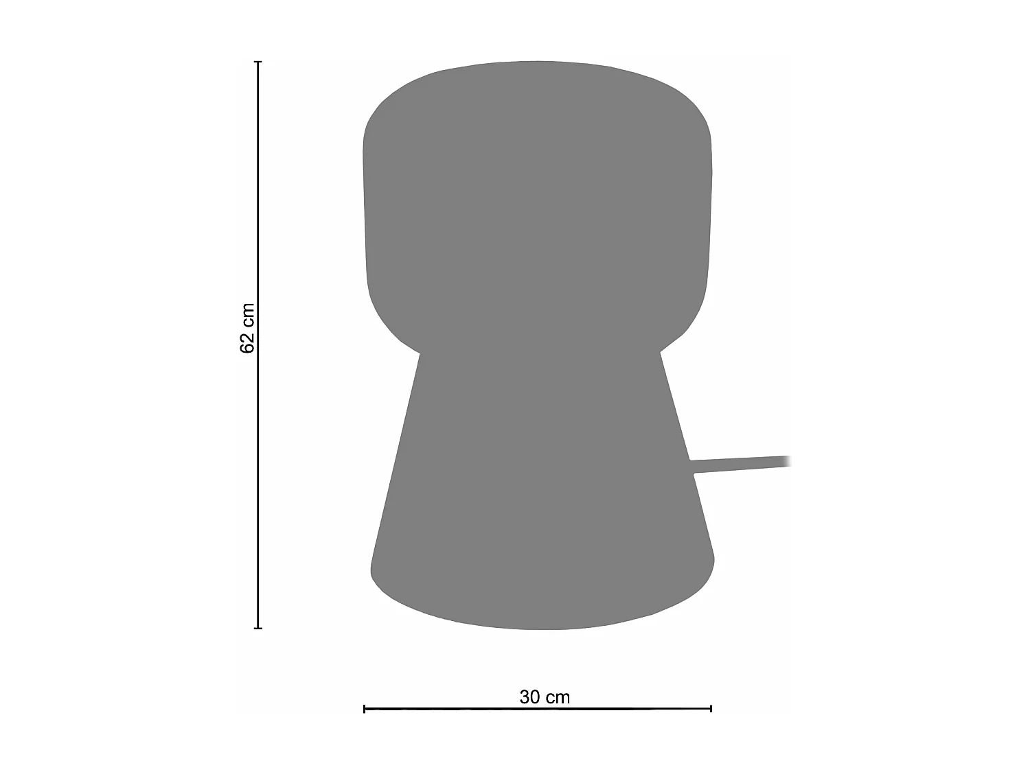 Lampe de chevet conique bois  naturel 16 cm.