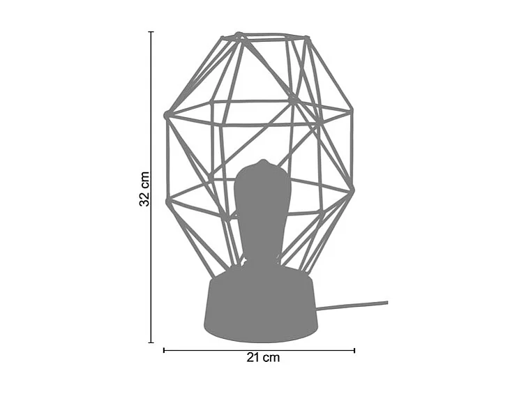 Pair de Lampes de chevet géométrique bois  naturel,blanc 32 cm.