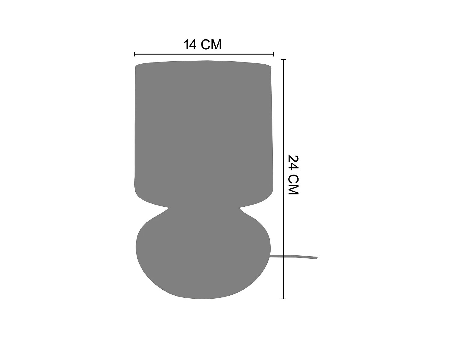 Lampe de Chevet TOSEL ,verre,Bleu,H24xD14xP14cm