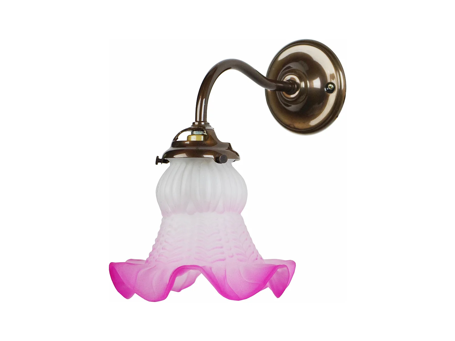 Applique 15cm. verre ambre