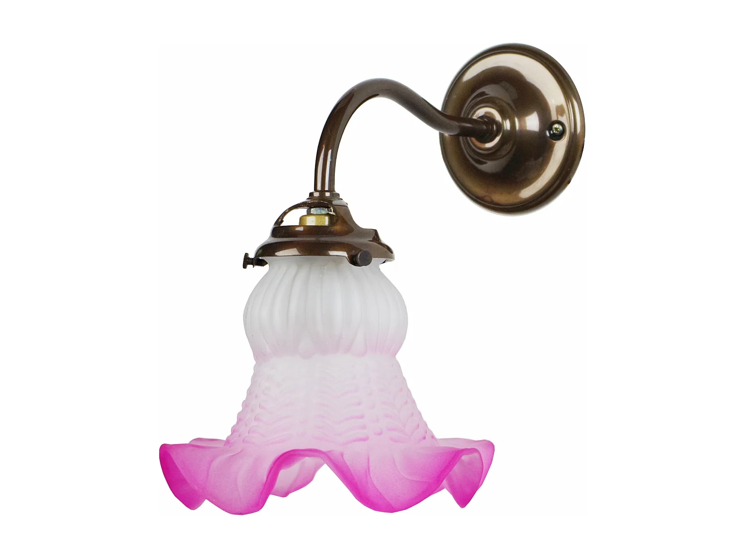 Applique 15cm. verre ambre