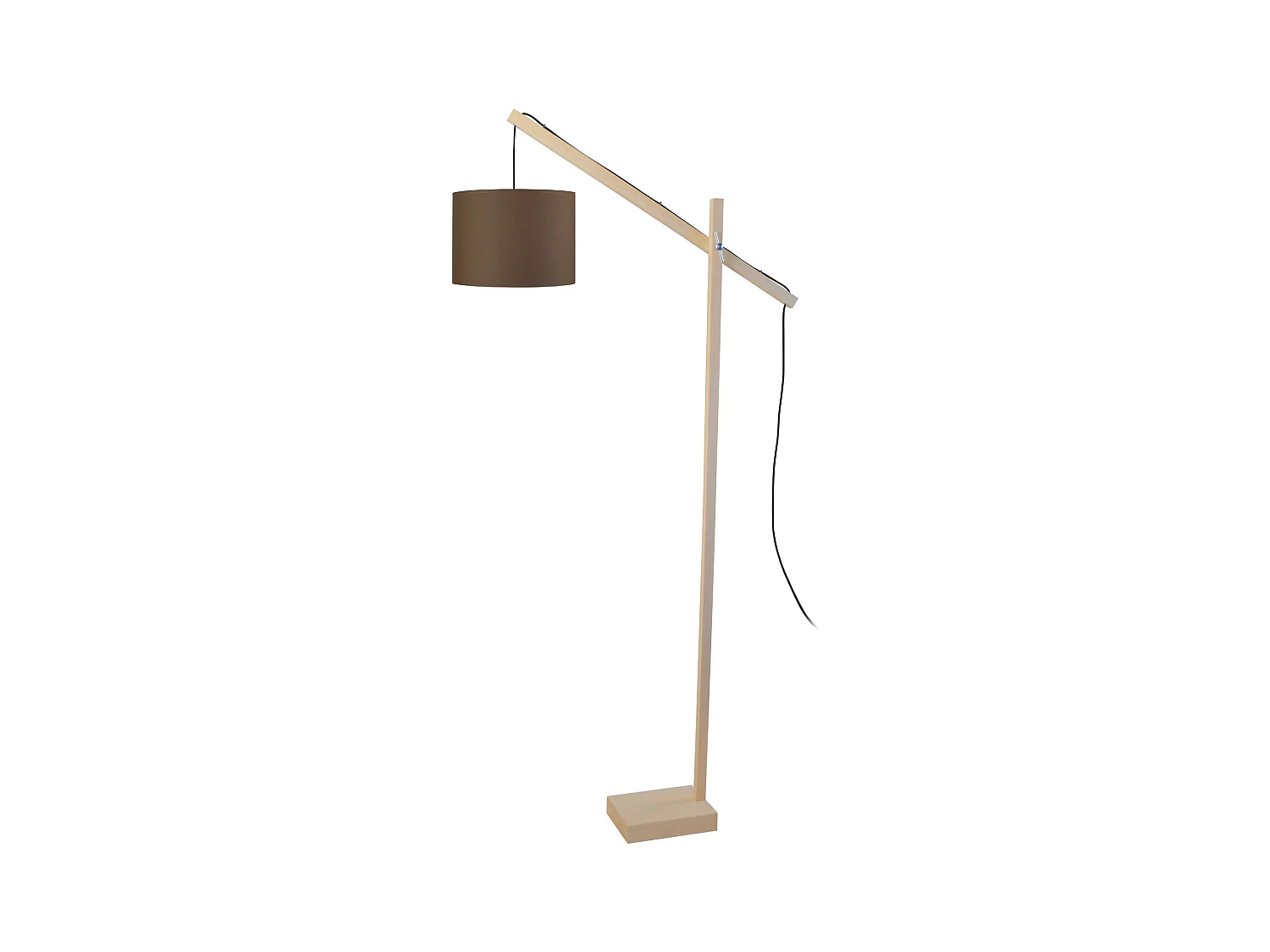 Lampadaire de Bureau TOSEL ,bois,naturel,H180xD25xP80 cm