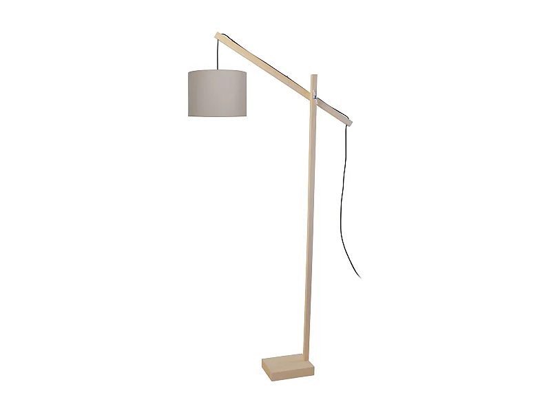 Lampadaire de Bureau TOSEL ,bois,naturel,H180x D 25xP80cm