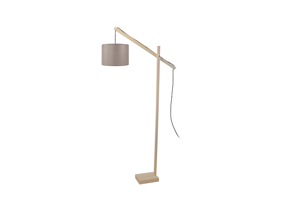 Lampadaire de Bureau TOSEL ,bois,naturel,H180x D 25xP80cm