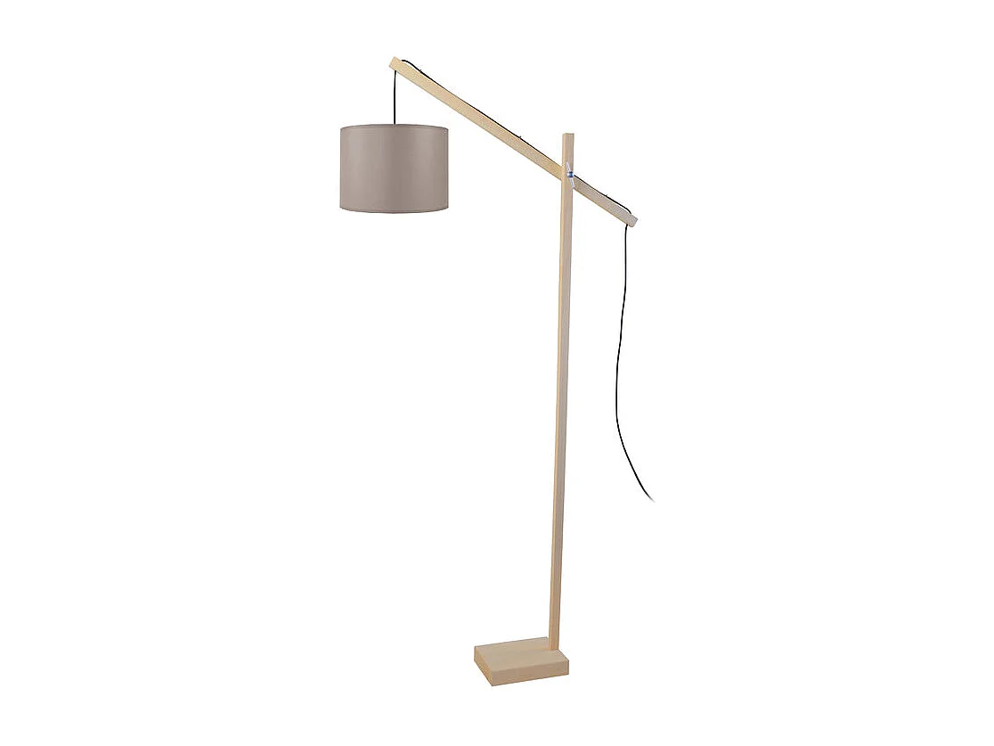 Lampadaire de Bureau TOSEL ,bois,naturel,H180x D 25xP80cm