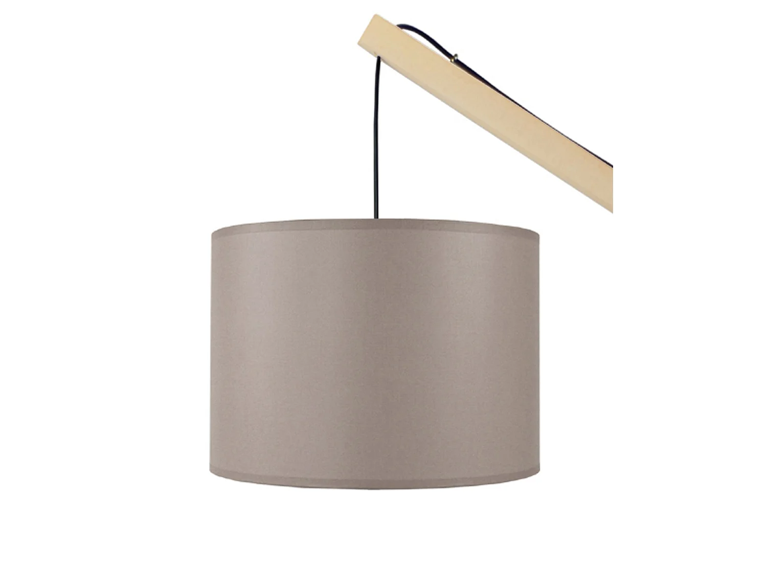Lampada da terra  legno colonna  ENKEL tessuto neo D'80cm