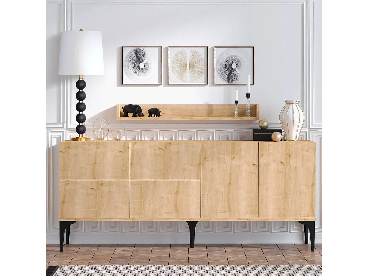 Lampe à Poser Design "Davina" 81cm Noir & Blanc