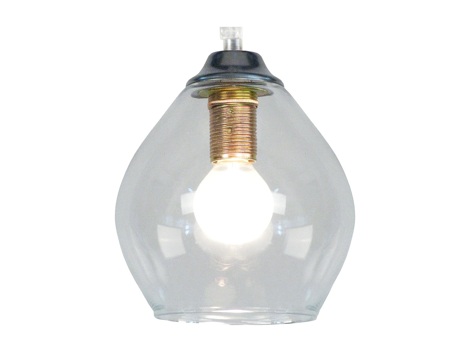 Suspension TOSEL ,verre,Aluminio, H 80xD18x P 18cm