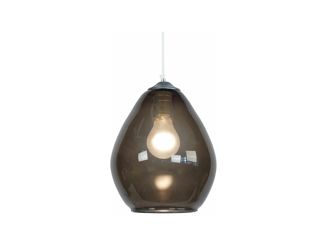 Suspension larme verre  aluminium,transparent  80 cm.