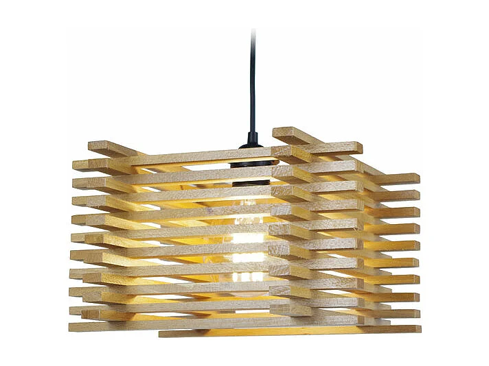 Suspensão TOSEL  OSAKA cordão de algodão quadrado preto D16 x  H90  cm