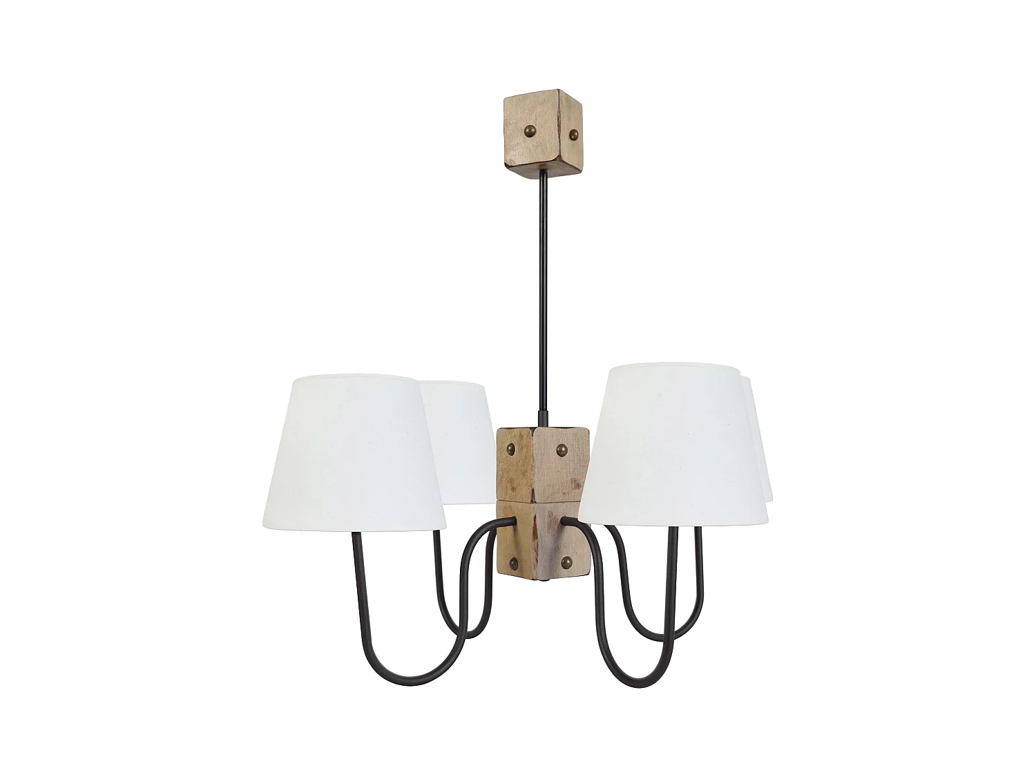 Lustre TOSEL ,bois,anthracite,H65x D64xP64cm