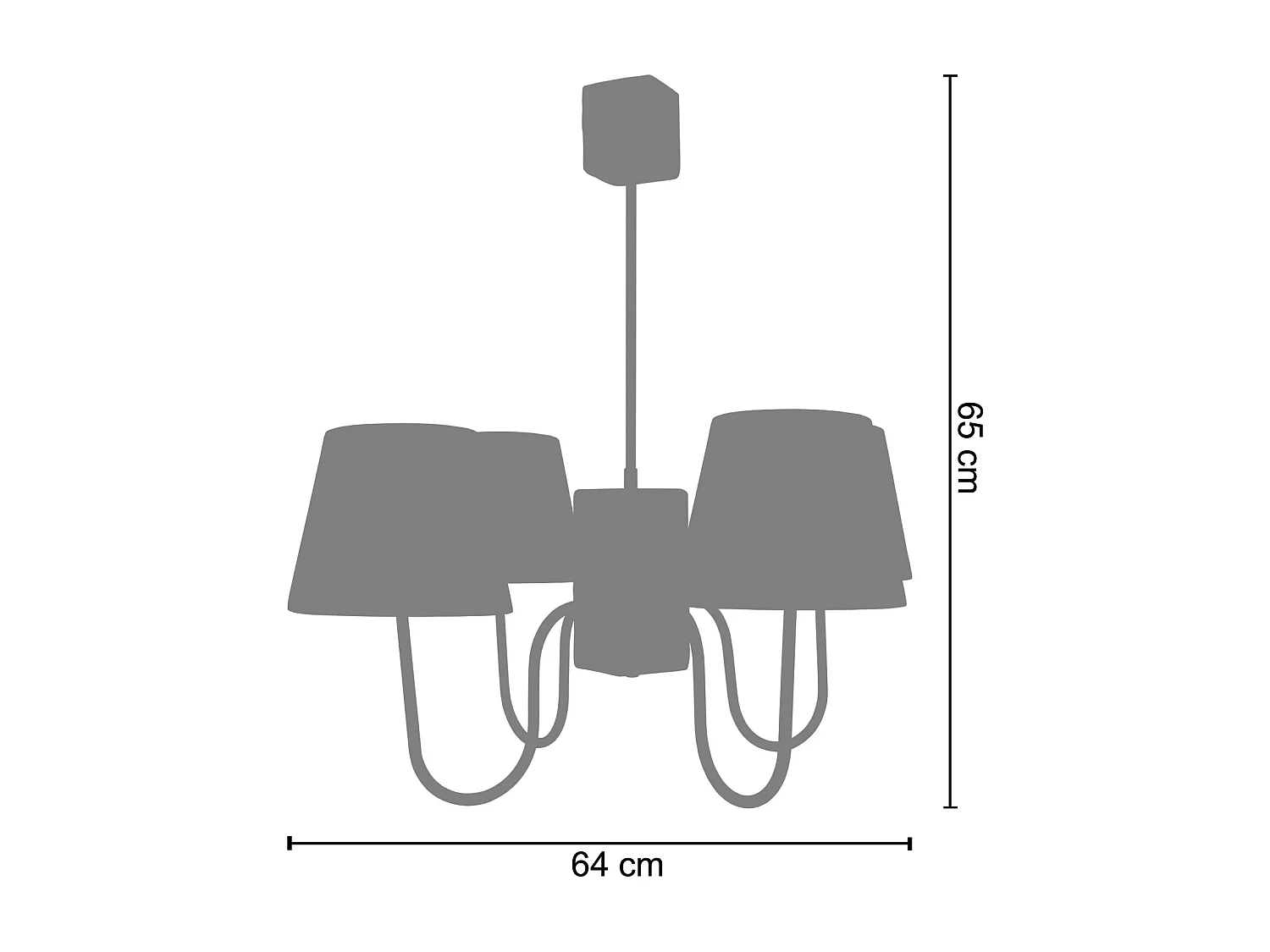 Lustre TOSEL ,bois,Marron,H65xD64xP64cm