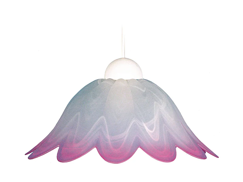 Suspensão TOSEL  BETINA vidro cúpula rosa D29 x  H70  cm