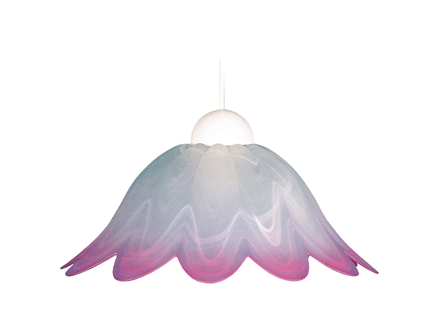 Suspensión  TOSEL ,vidrio,alabastro,A68xD30x P 30cm
