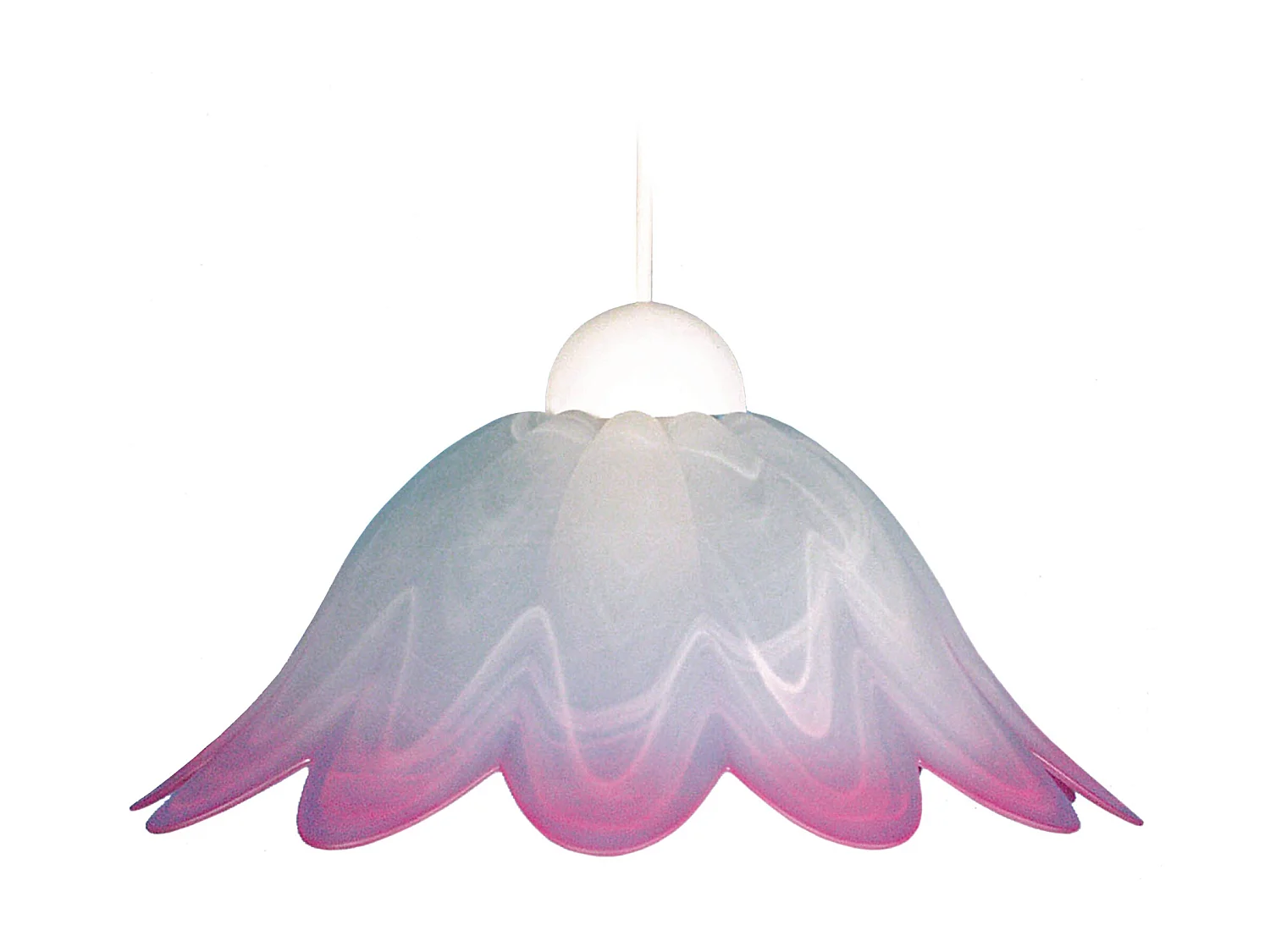 Suspensão TOSEL  BETINA vidro cúpula rosa D29 x  H70  cm