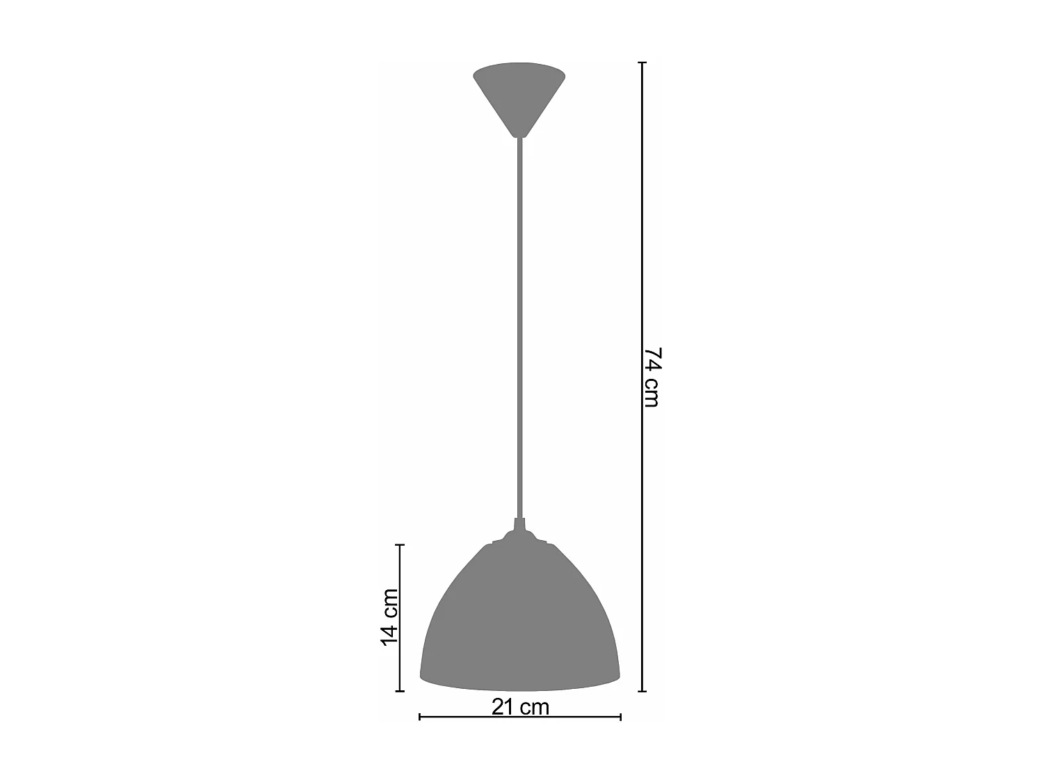 Suspensão TOSEL  CELICA A metal cúpula Dourado D21 x  H74  cm