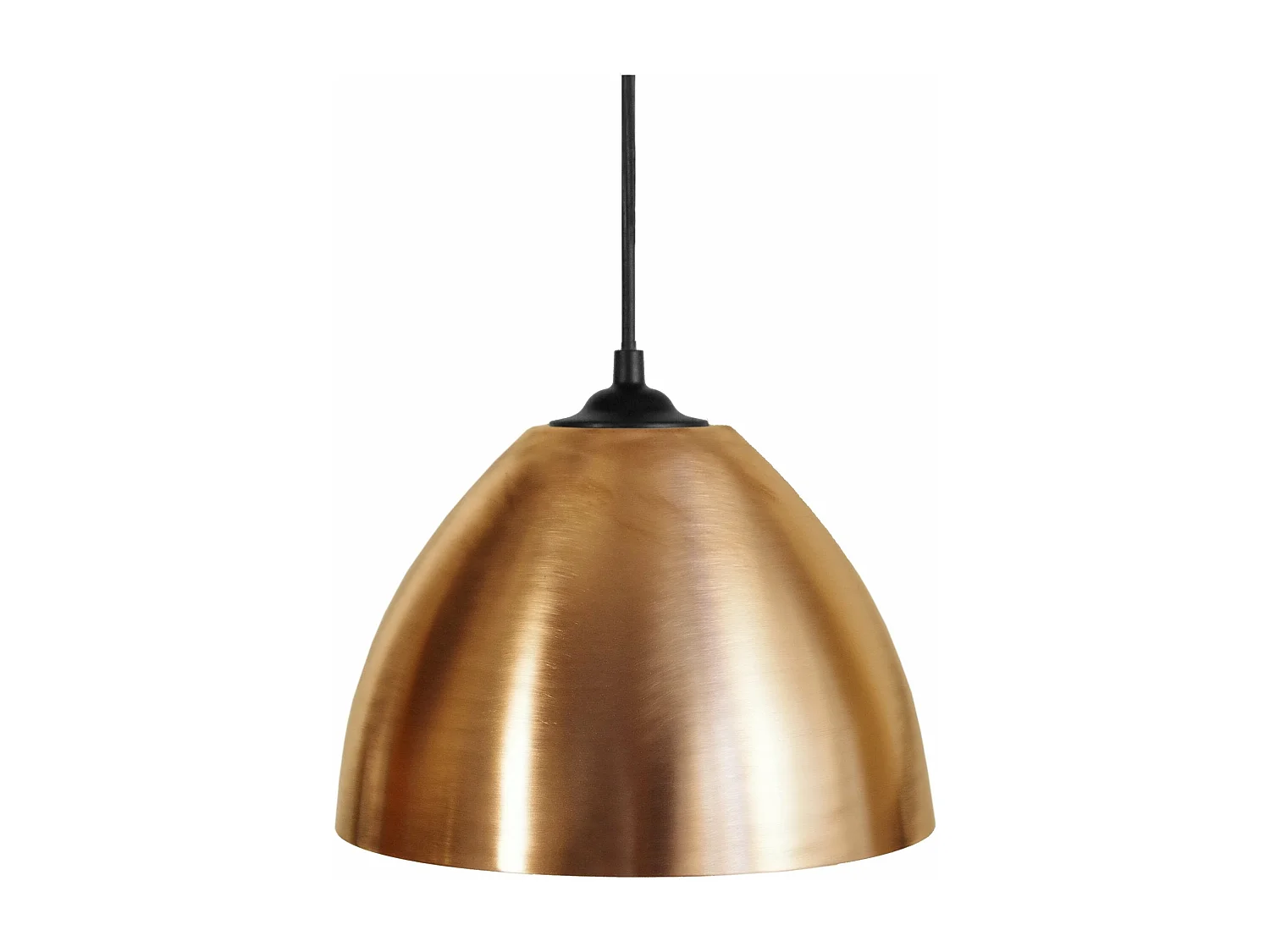 Suspension cloche métal doré 74 cm.