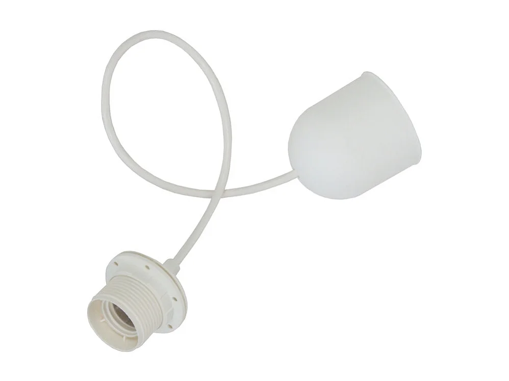 Pendel ronde plastique  blanc 80 cm.