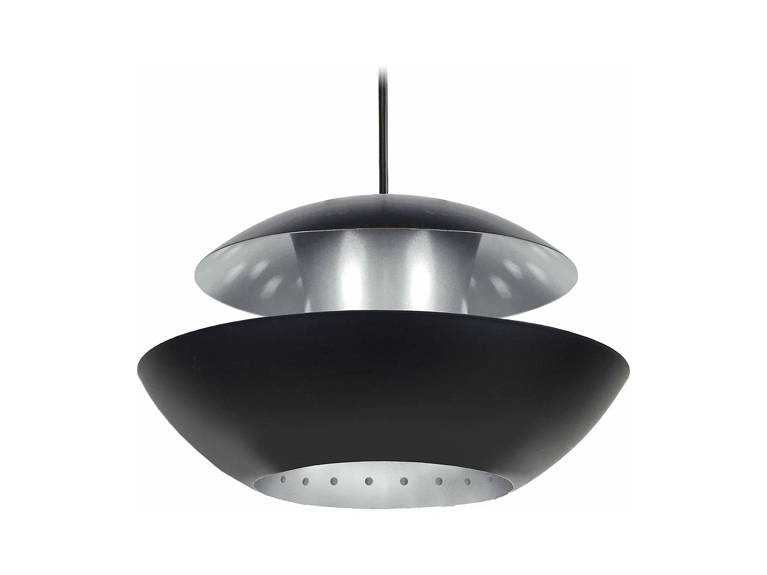 Suspension abstract métal  noir,aluminium 84 cm.