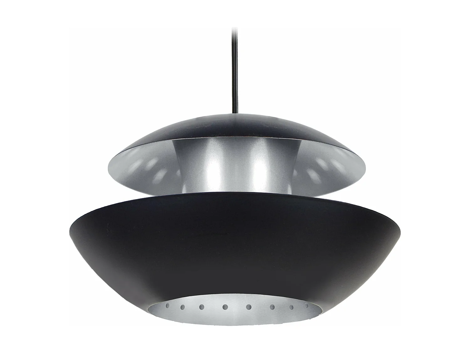 Suspension abstract métal  noir,aluminium 84 cm.