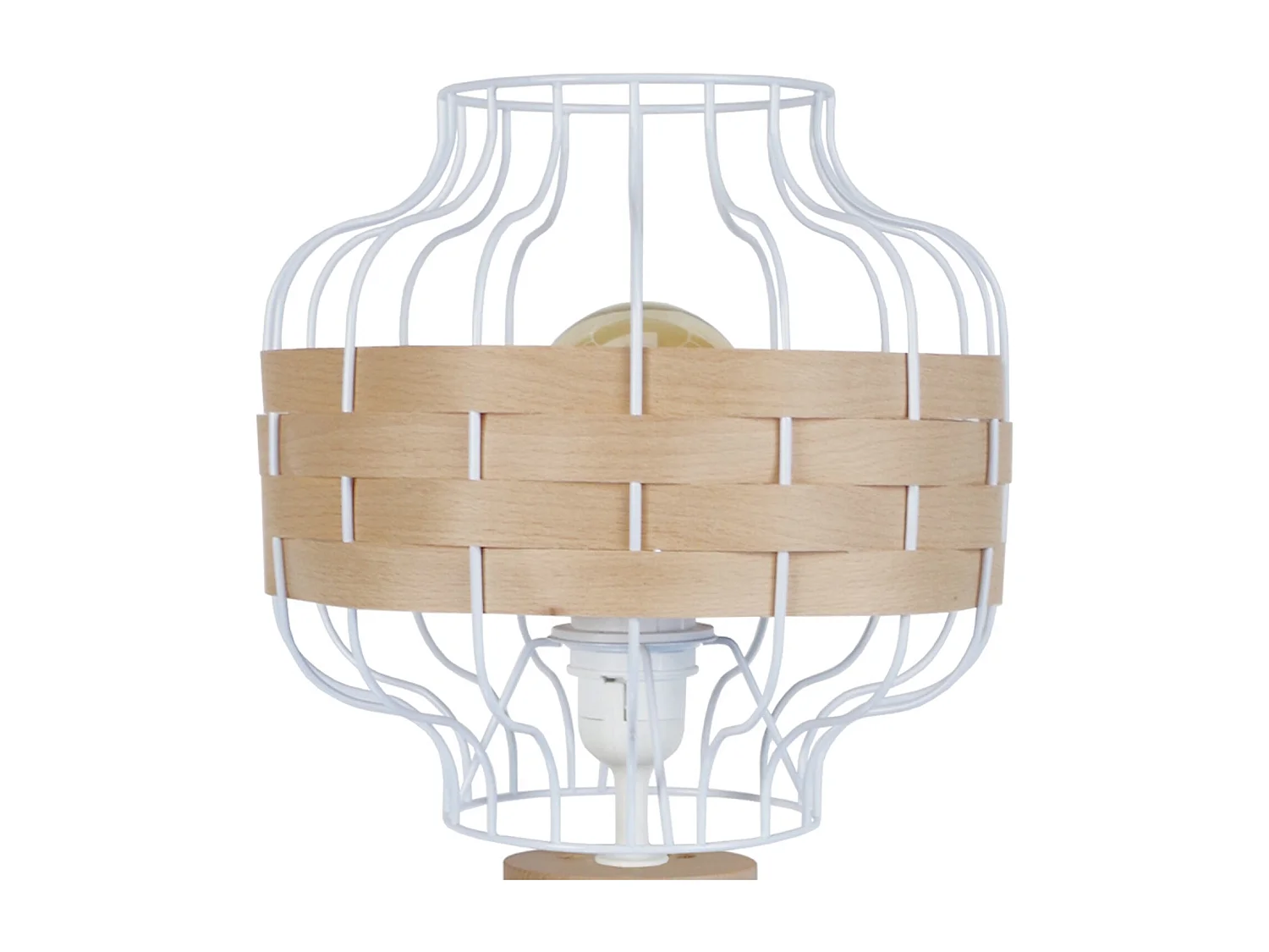 Candeeiro de sala TOSEL HELSINKI tecido geométrico roxo D40 x  H53  cm