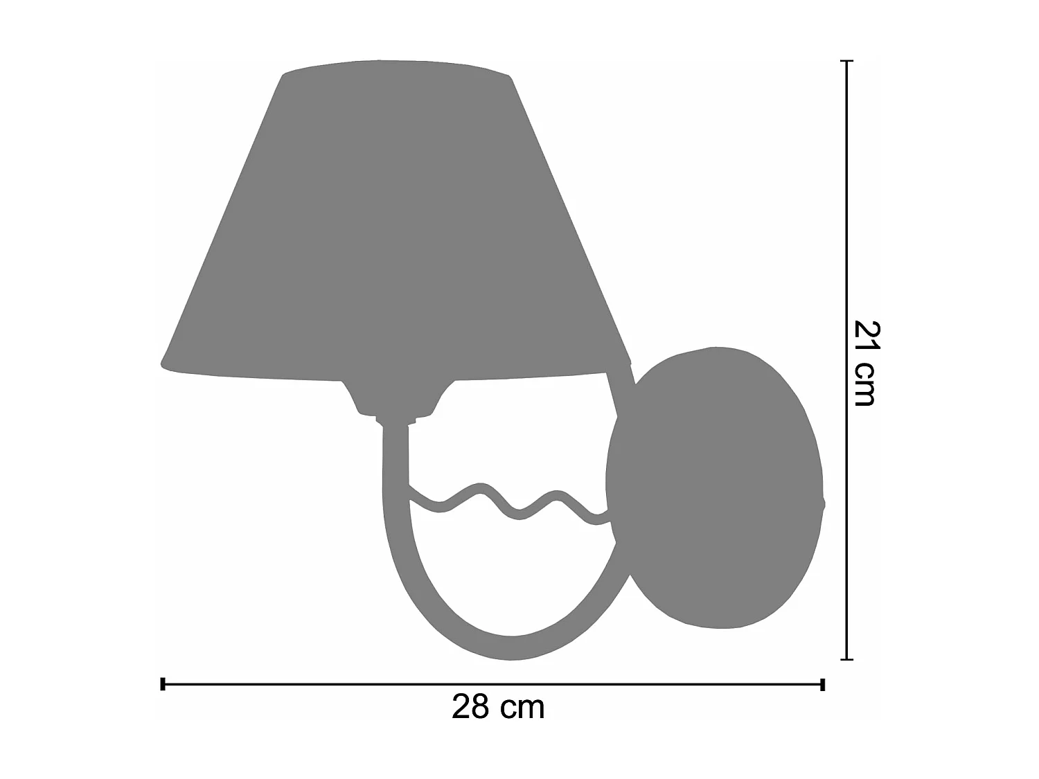 Applique 28cm. tissu taupe