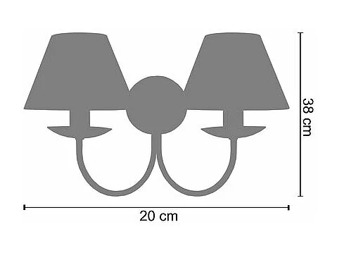 Aplique TOSEL BIRON tecido braço taupe D20 x  H38  cm