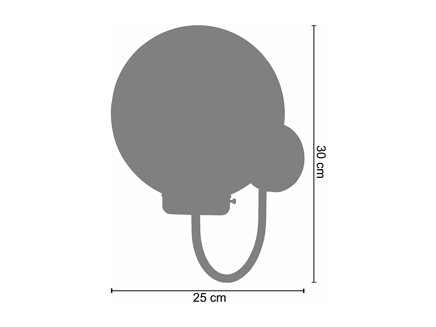 Applique 25cm. métal rose