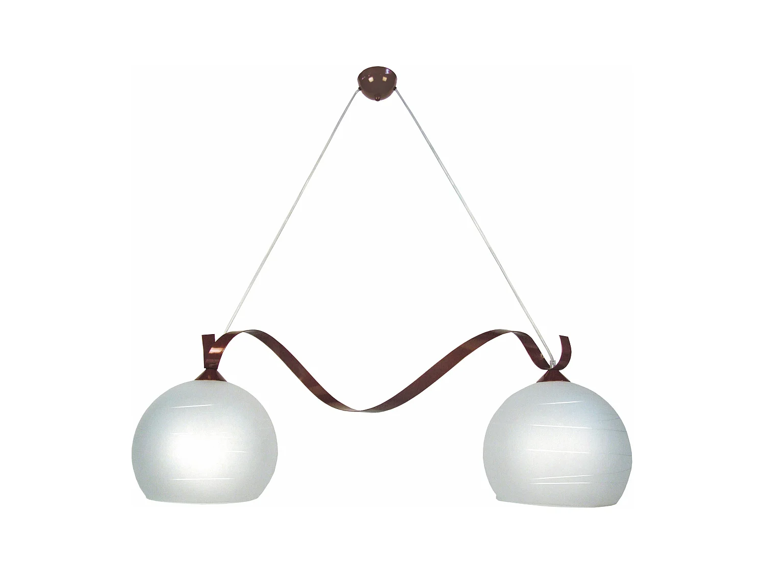 Lustre TOSEL ACTUELLE A vidro feixe castanho D100 x  H35  cm