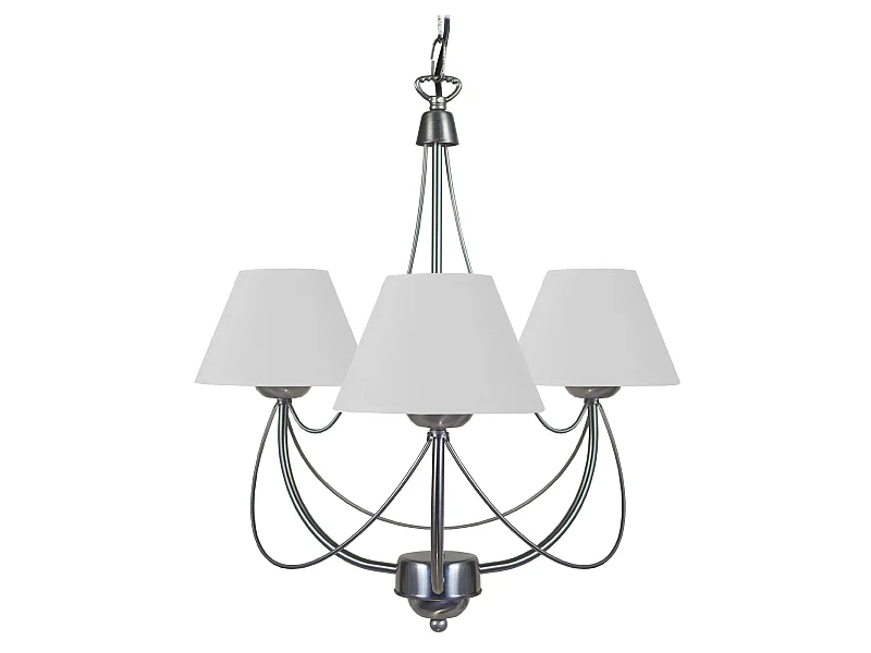 INTEMPOREL - Lustre multi bras métal aluminium et blanc