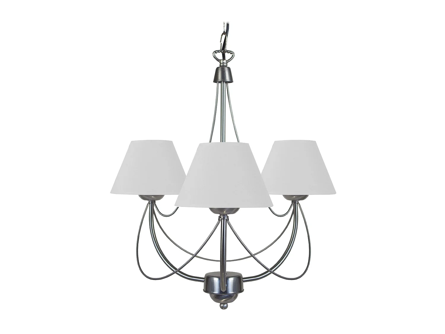 INTEMPOREL - Lustre multi bras métal aluminium et blanc