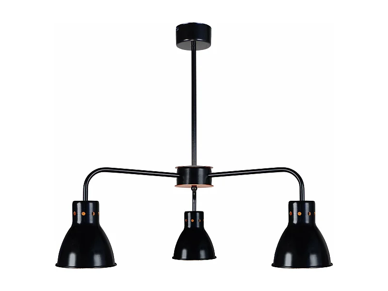 Suspension grappe métal  anthracite 80 cm.