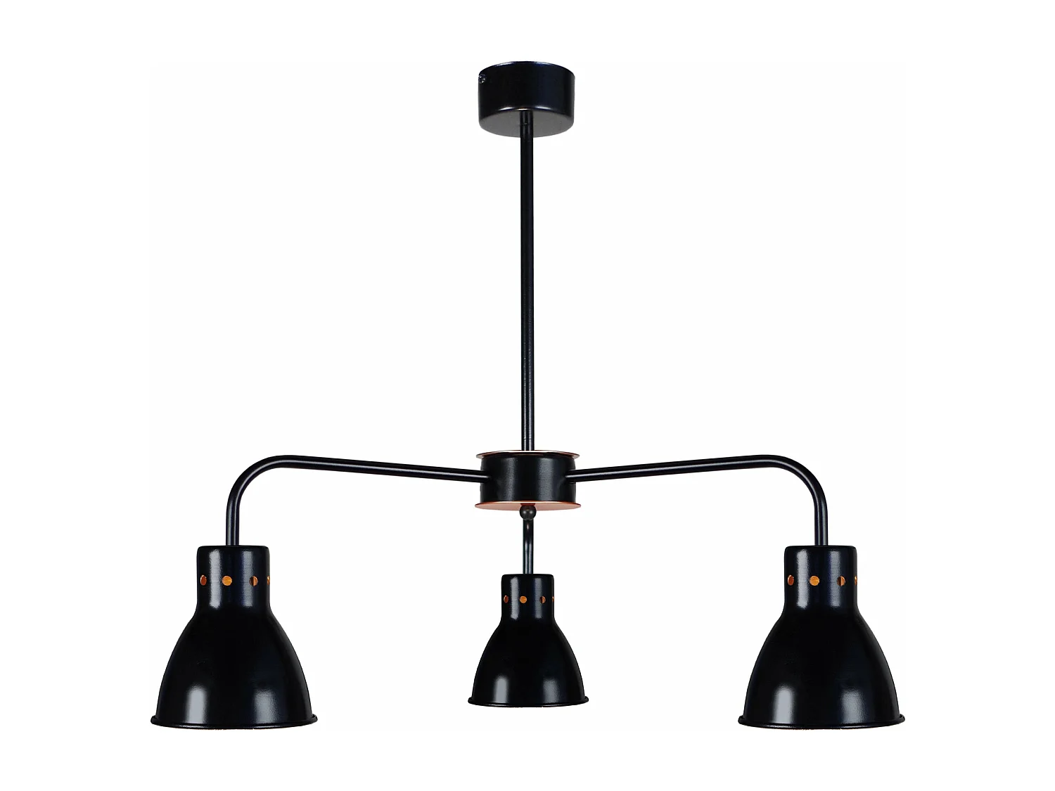 Suspension grappe métal  anthracite 80 cm.