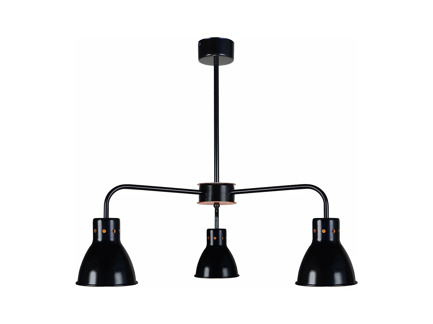 Suspension grappe métal  anthracite 80 cm.