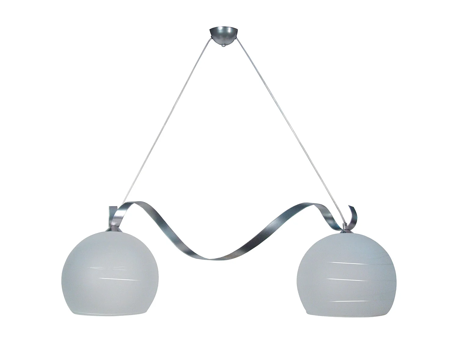 Lustre TOSEL ACTUELLE A vidro feixe cinza D100 x  H35  cm