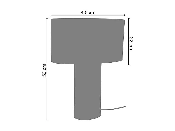 Abajur TOSEL OLYMPIA metal geométrico preto D25 x  H28,5  cm