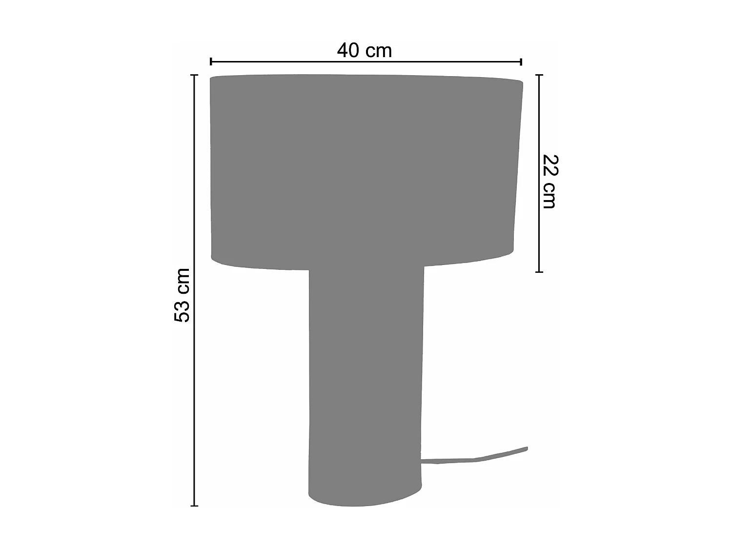 Abajur TOSEL OLYMPIA metal geométrico vermelho D17 x  H25  cm