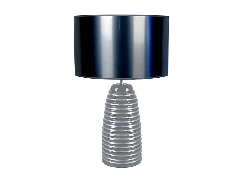 Lampe de chevet conique verre,  aluminium 52 cm.