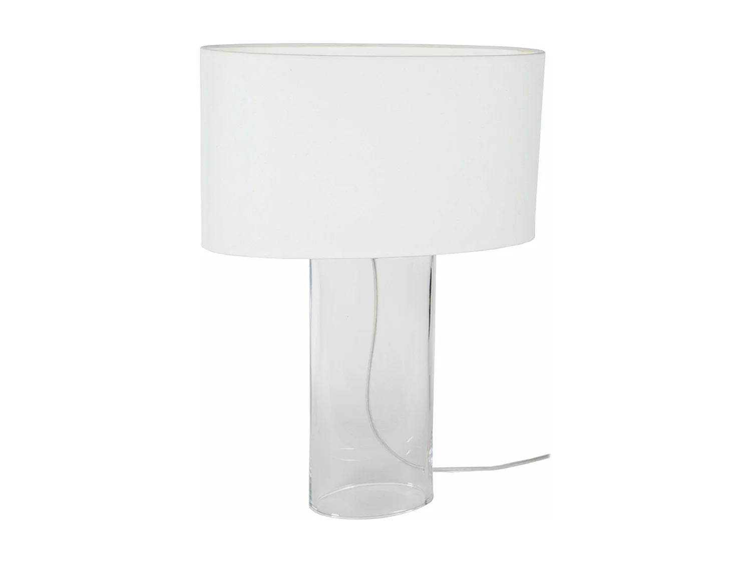 Abajur TOSEL OLYMPIA metal geométrico branco D17 x  H25  cm